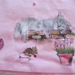maglietta dipinta a mano gatto