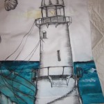 maglietta decorata faro mare