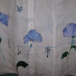 camicia dipinta a mano fiori